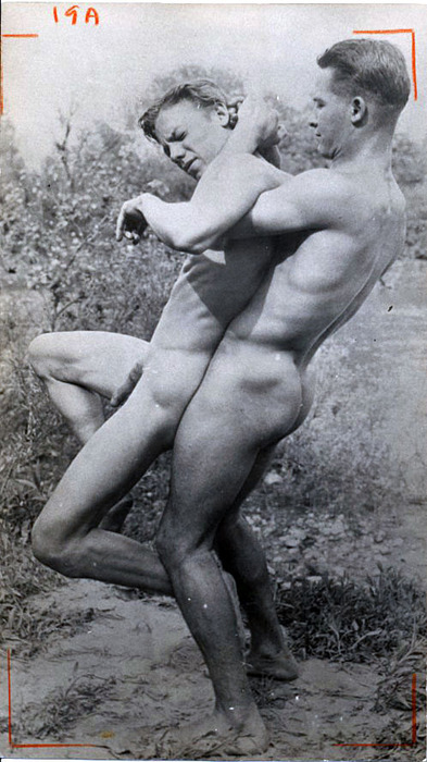 vintage-lutteurs-nus